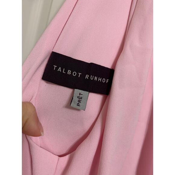 TALBOT RUNHOF Ruffle-trimmed Fitted Gown In Pink size 16‎ NWT $2050 - Picture 6 of 7